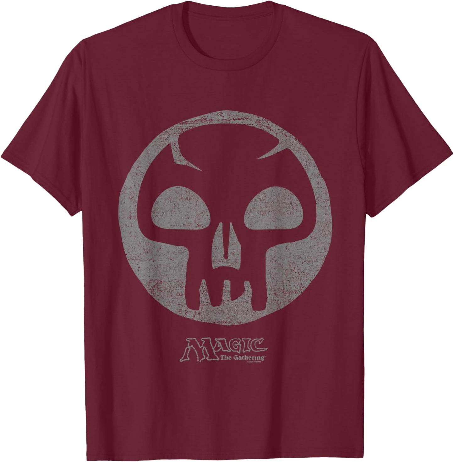 Magic: The Gathering Black Mana T-Shirt - T-Shirt | Maroon