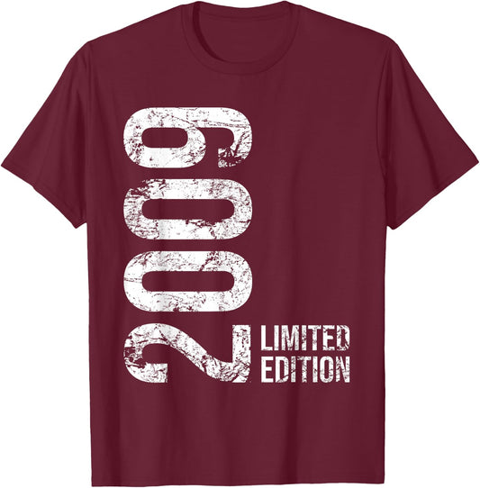 16th Birthday 16 Years Old Girl Boy 2009 T-Shirt - T-Shirt | Maroon