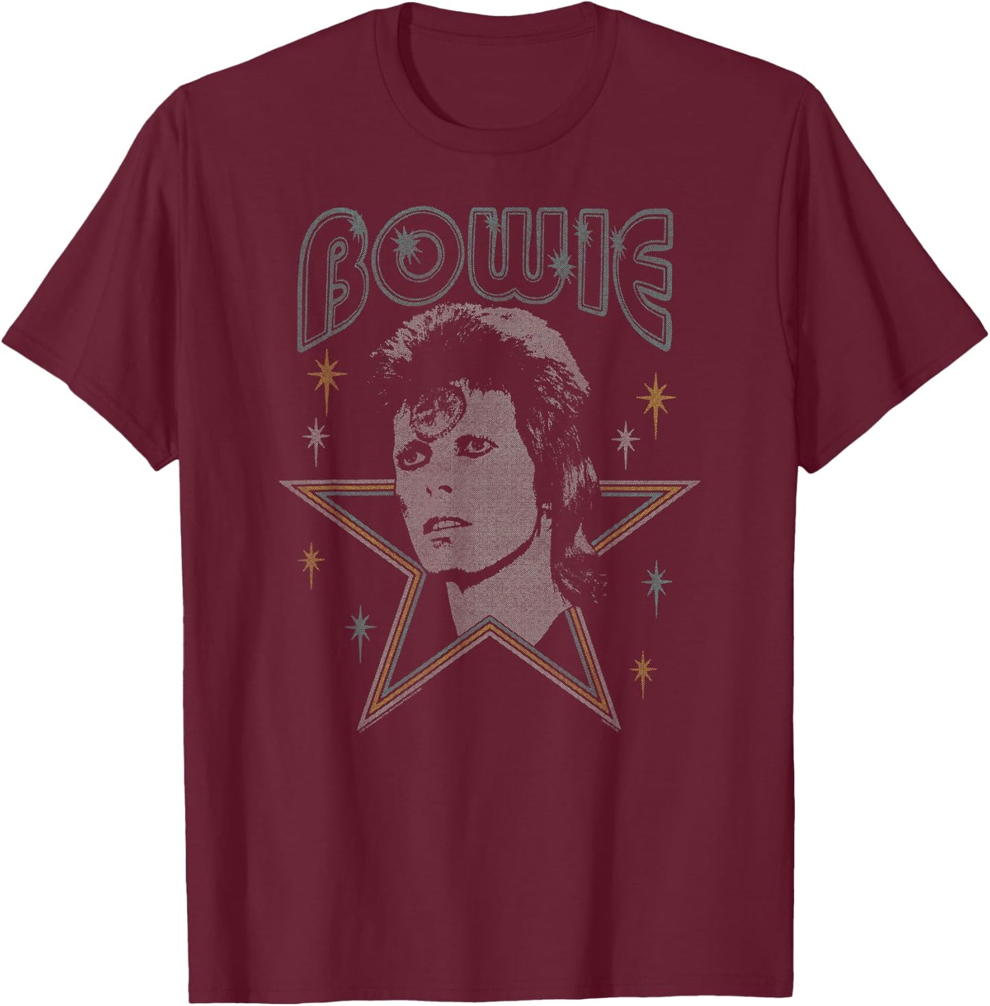 David Bowie - Blue Ziggy Stardust T-Shirt - T-Shirt | Maroon