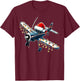 RC Airplane Model Flight Pilot Christmas Hat Xmas T-Shirt - T-Shirt | Maroon