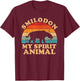 Smilodon Is My Spirit Animal Saber Tooth Tiger Paleontology T-Shirt - T-Shirt | Maroon