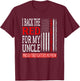 I Back The Red For My Uncle Firefighter's Nephew Fire Family T-Shirt - T-Shirt | Maroon