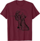 Vintage Anatomy Myology Facial and Neck Muscles T-Shirt - T-Shirt | Maroon