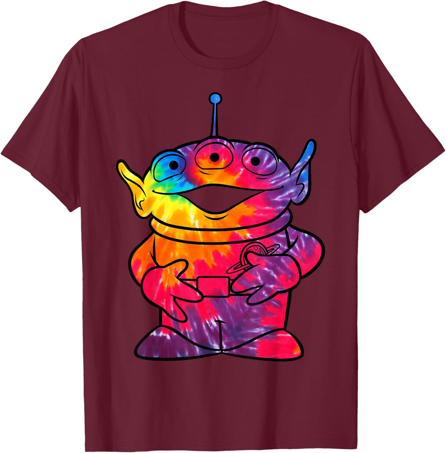 Disney Pixar Toy Story Tie-Dye Alien Portrait T-Shirt - T-Shirt | Maroon