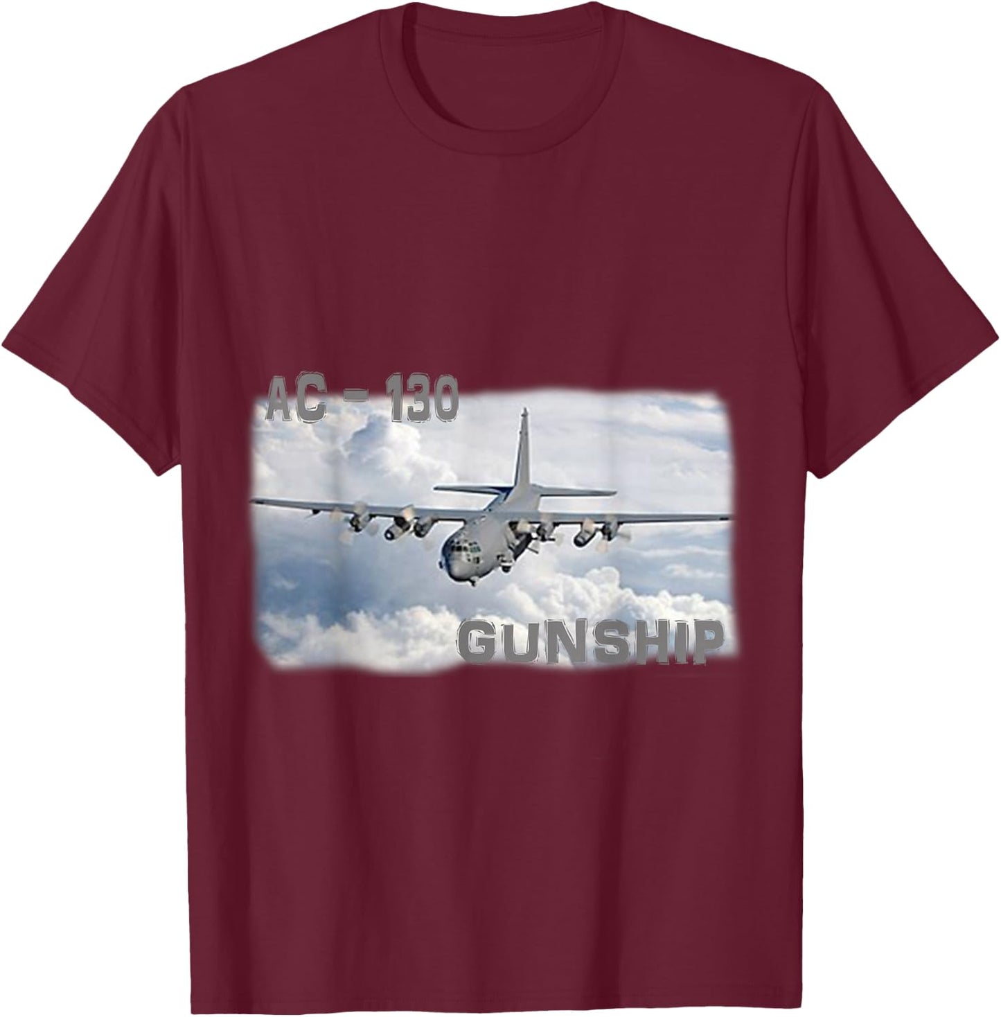 Ac 130 Gunship Military Airplane Adult Children Shirt T-Shirt - T-Shirt | Maroon