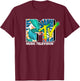Mademark x MTV - MTV Cool Tropical Plants T-Shirt - T-Shirt | Maroon