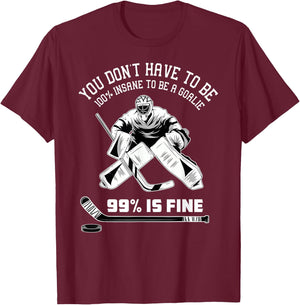 Ice Hockey Goalkeeper Goaltender - Ice Hockey Goalie T-Shirt - T-Shirt | Maroon