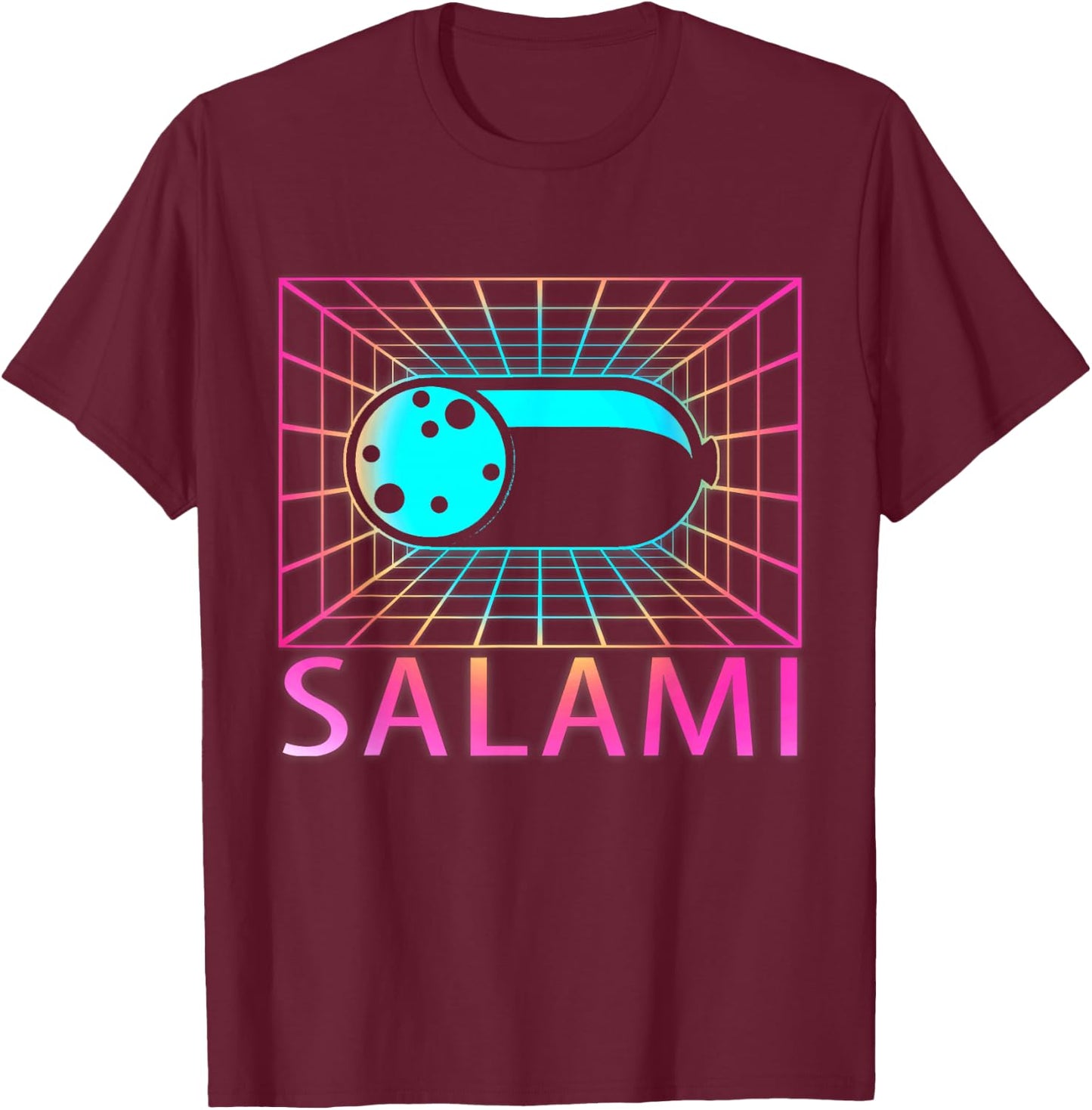 Salami Retro Gift T-Shirt - T-Shirt | Maroon