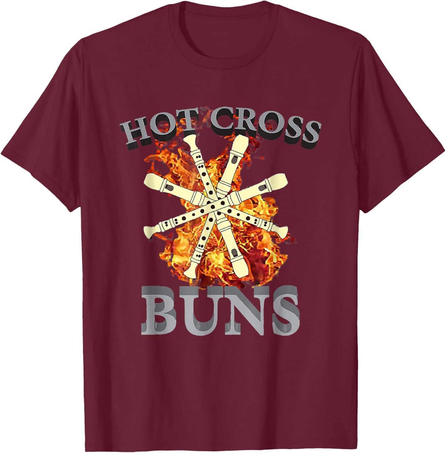 Hot Cross Buns pattern for dad T-Shirt - T-Shirt | Maroon
