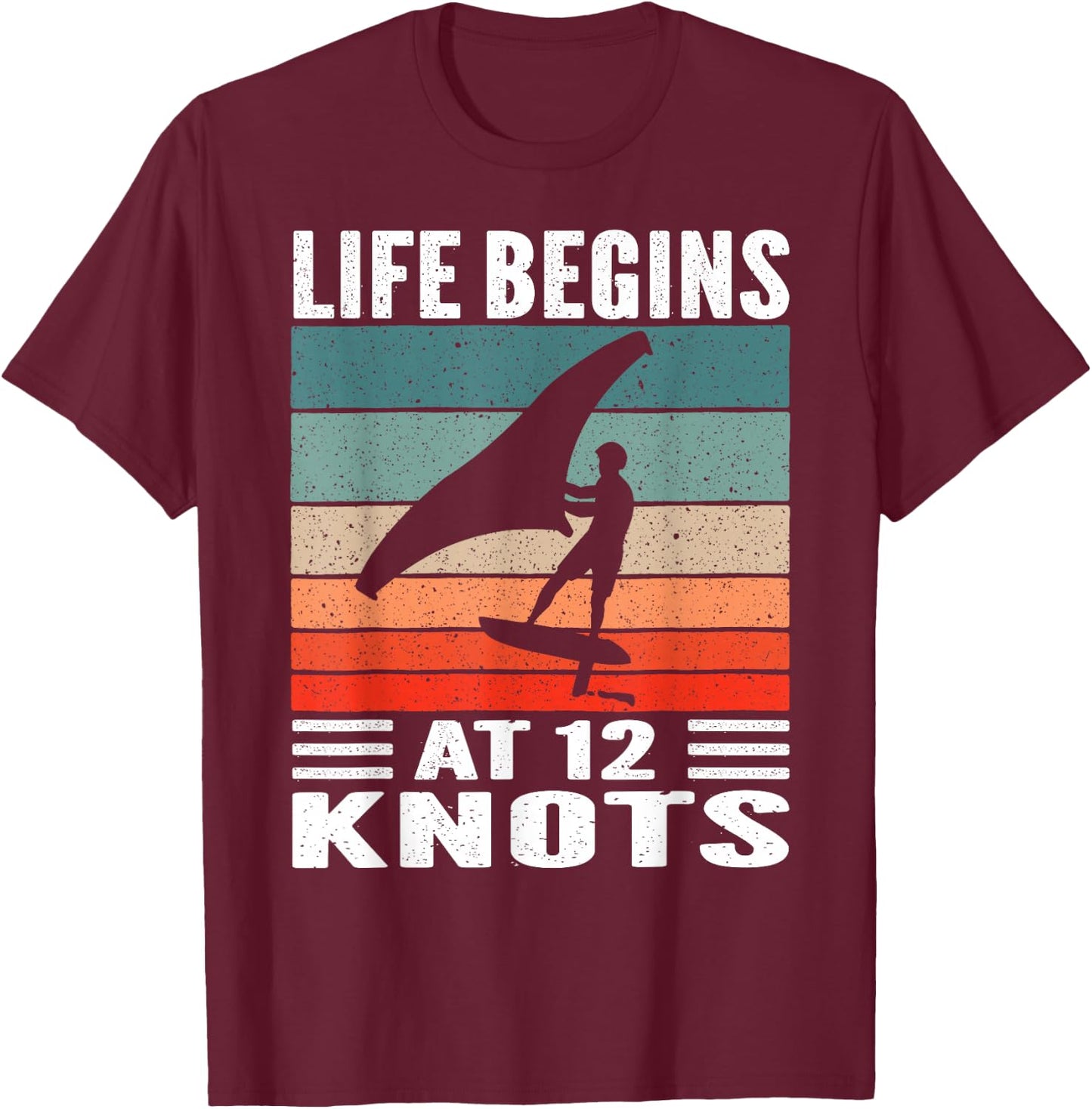 Wing foiling foil surfing wing surf surfer water sports T-Shirt - T-Shirt | Maroon