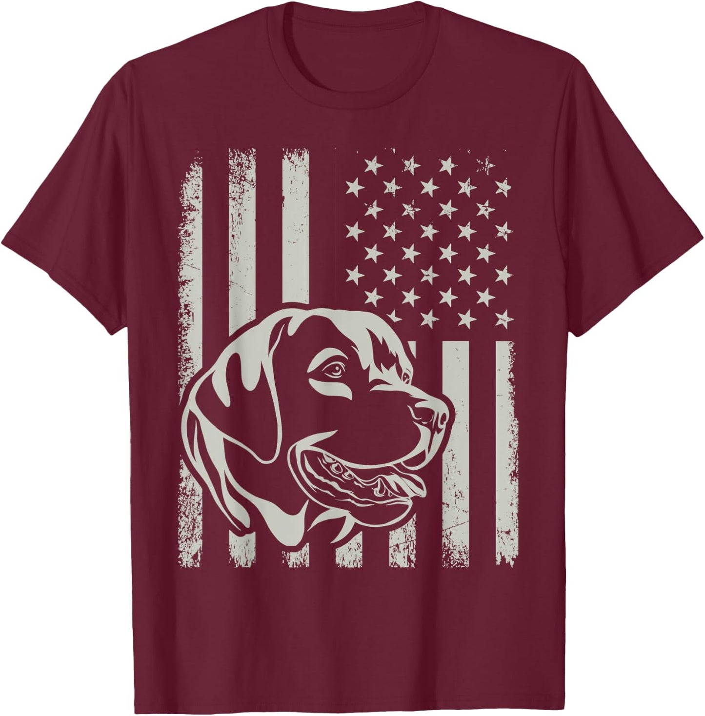 Proud Patriotic Labrador Retriever Owner Lover American Flag Kids Men T-Shirt - T-Shirt | Maroon