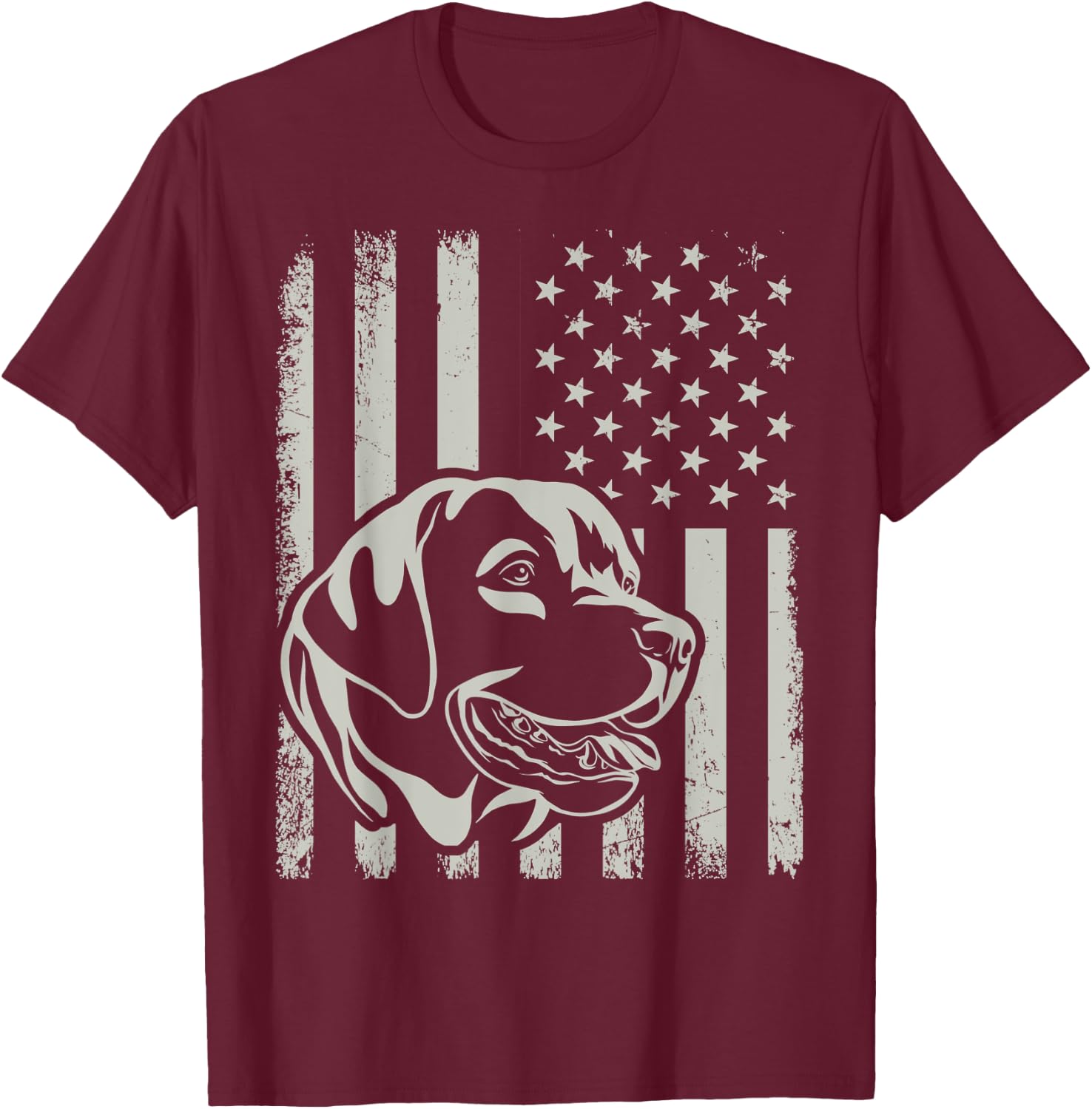 Proud Patriotic Labrador Retriever Owner Lover American Flag Kids Men T-Shirt - T-Shirt | Maroon