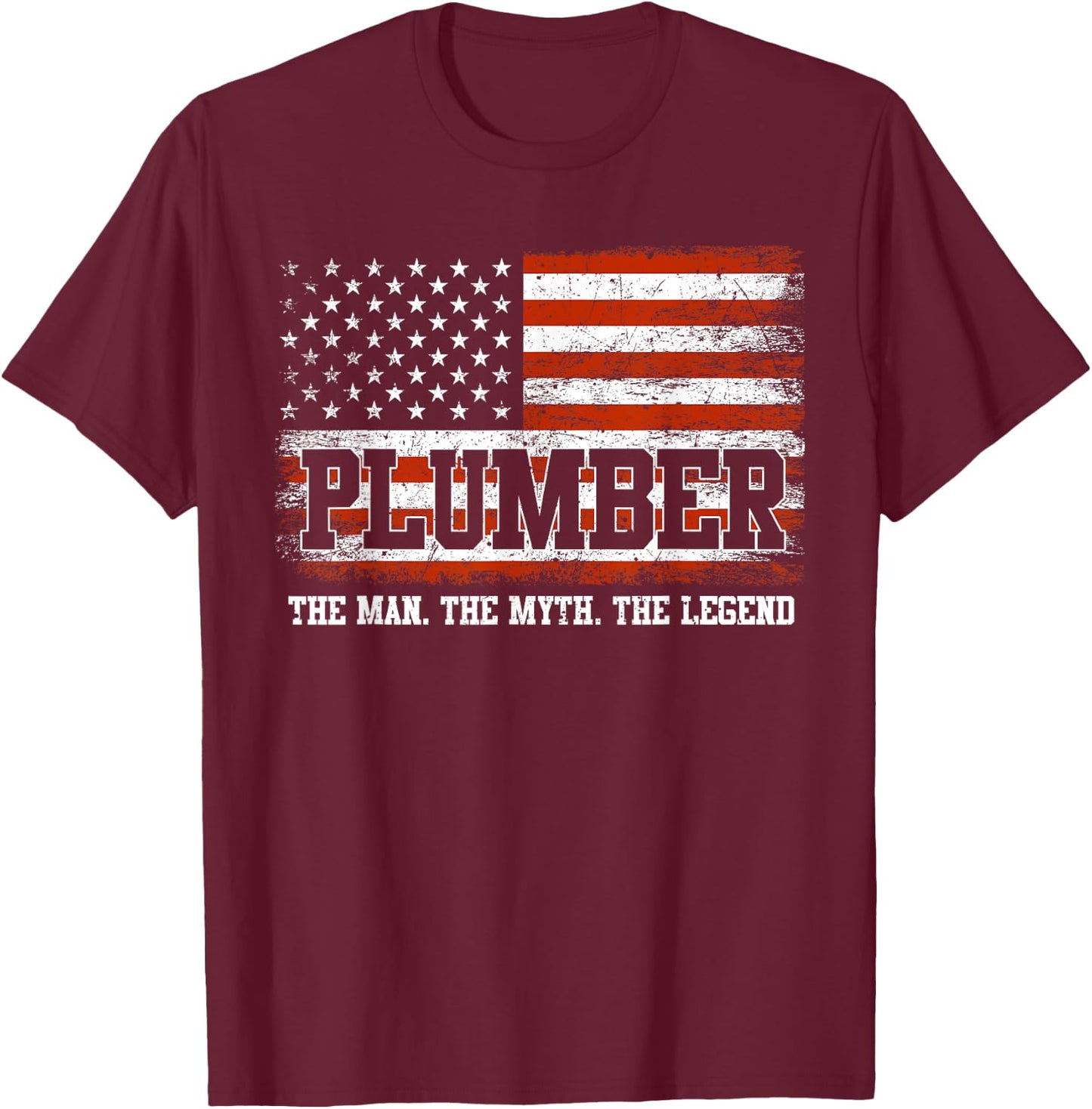 Plumbing Graphic Design Plumber Dad T-Shirt - T-Shirt | Maroon
