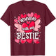 Friendship Matching Twin Twinning With My Bestie Twins Day T-Shirt - T-Shirt | Maroon