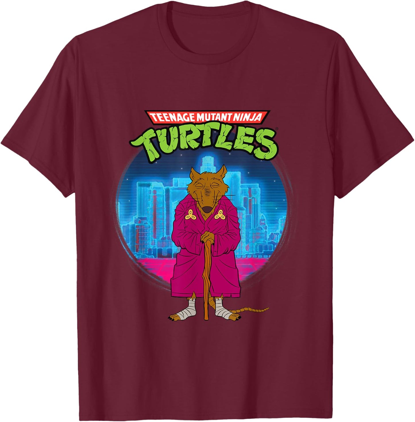 Mademark x Teenage Mutant Ninja Turtles - Original Teenage Mutant Ninja Turtles Splinter the Rat T-Shirt - T-Shirt | Maroon