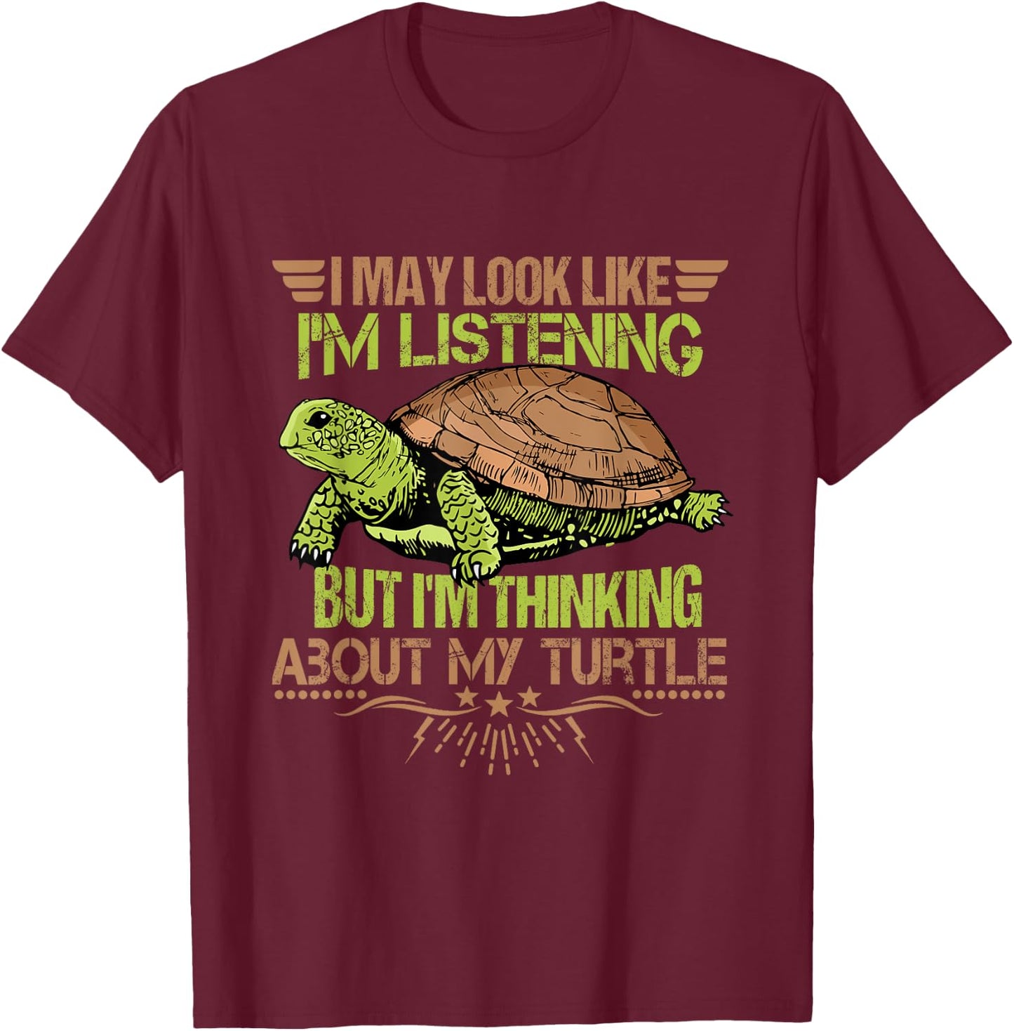 Turtle Lover Kids Tortoise Turtle Owner Men Turtle T-Shirt - T-Shirt | Maroon