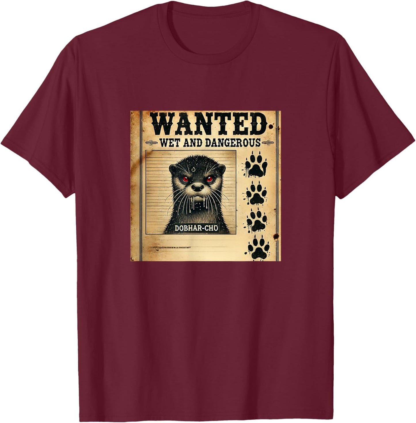 Dobhar Chu The Irish Cryptid - Funny Graphic Design T-Shirt - T-Shirt | Maroon