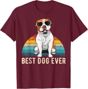 American Bulldog Old Southern White Bulldog Men Women Girls Kids T-Shirt - T-Shirt | Maroon