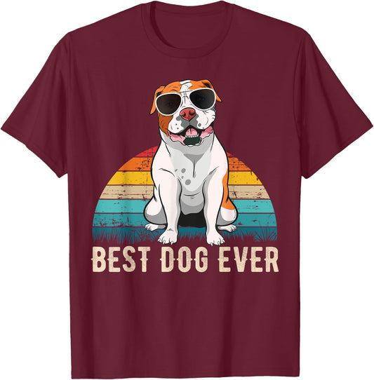 American Bulldog Old Southern White Bulldog Men Women Girls Kids T-Shirt - T-Shirt | Maroon