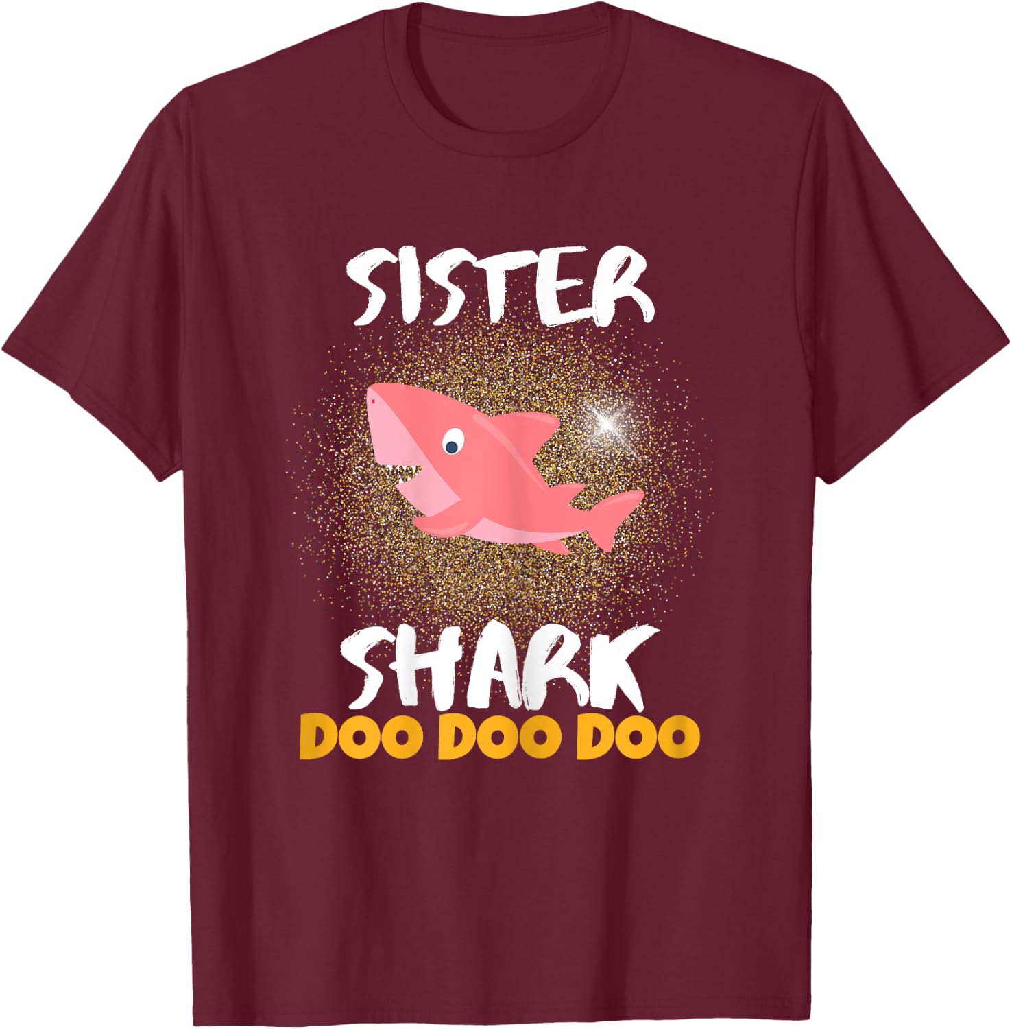 Sister Shark Gift Girls Teens Students Women Females T-Shirt - T-Shirt | Maroon