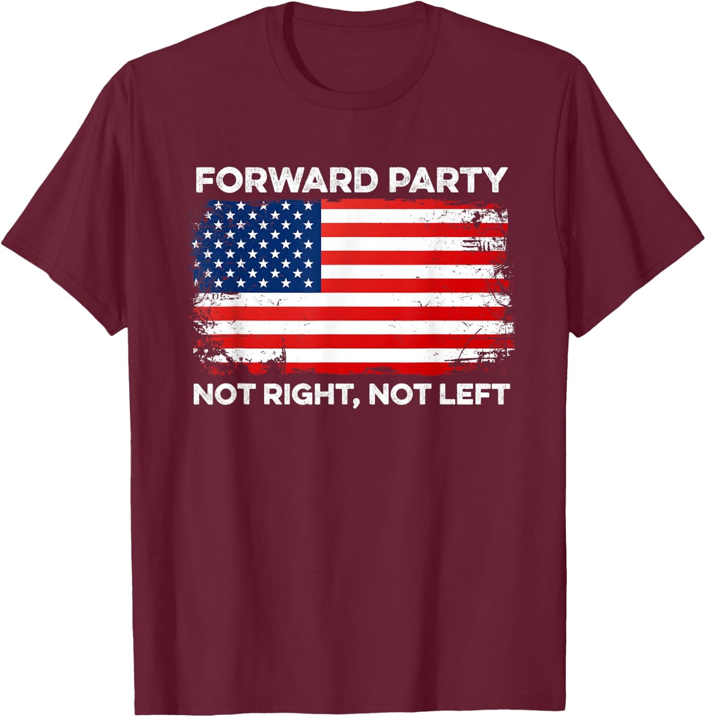 Forward Party Andrew Yang America USA Freedom Independence T-Shirt - T-Shirt | Maroon