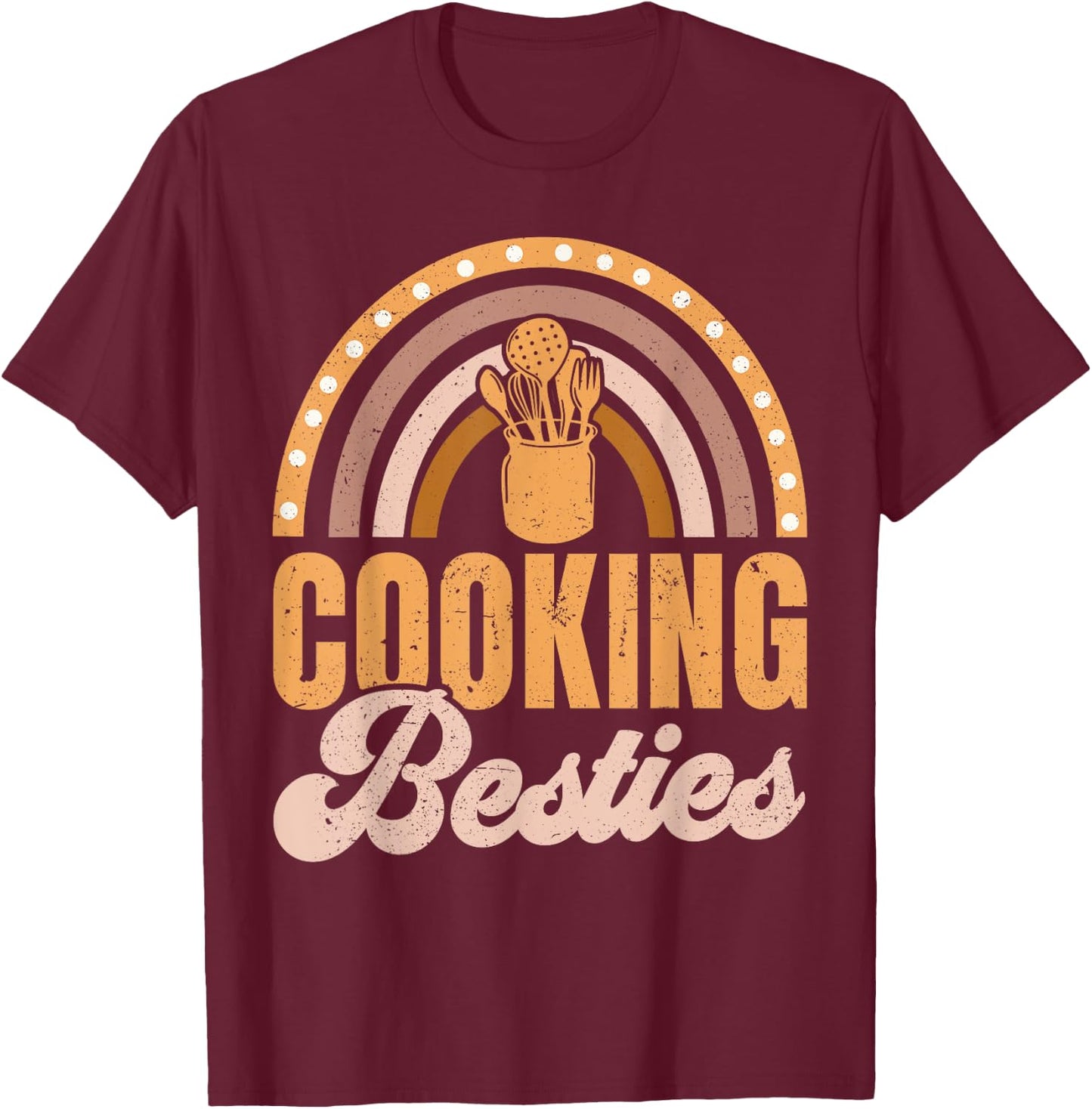 Cooking Besties BFF Best Friends Bestie T-Shirt - T-Shirt | Maroon