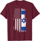 Israeli American Flag - Pride Israel USA Shirt T-Shirt - T-Shirt | Maroon