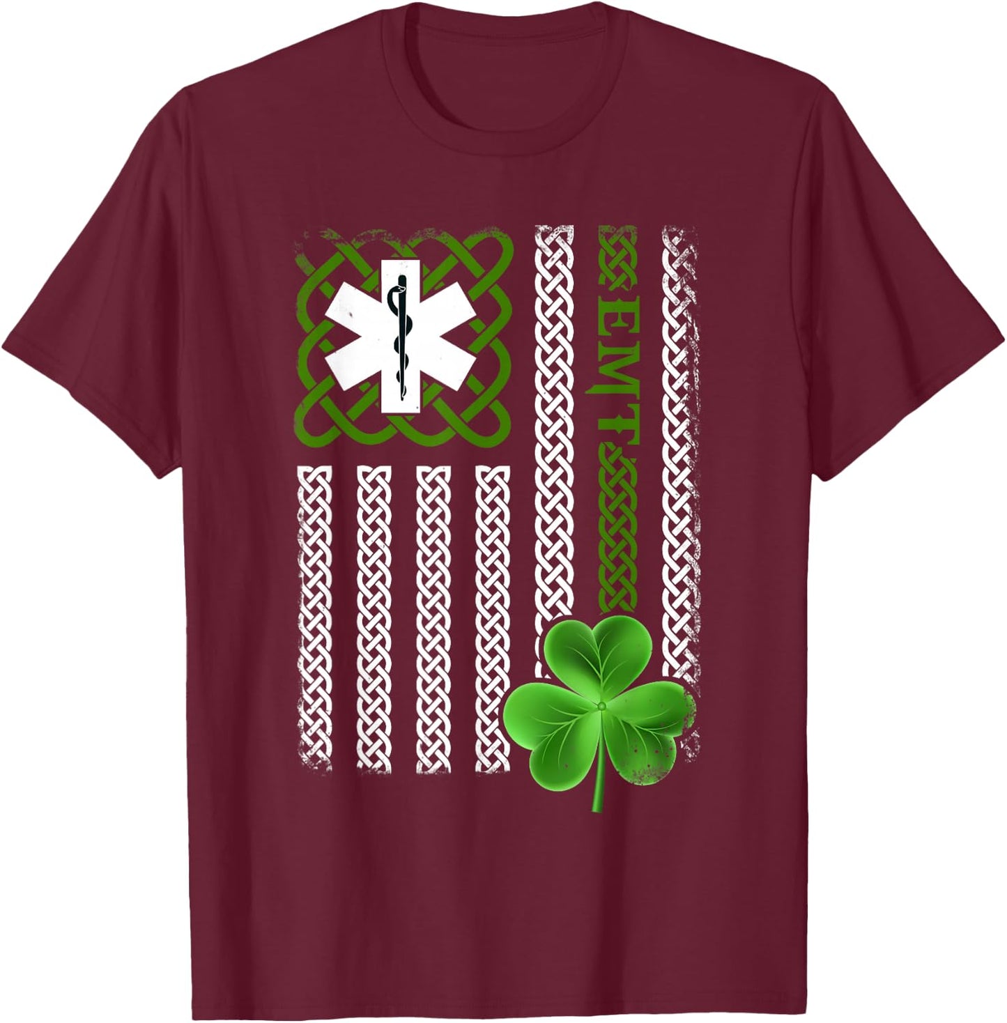 Funny EMS EMT Paramedic Gift St Patricks Day Shirts T-Shirt - T-Shirt | Maroon