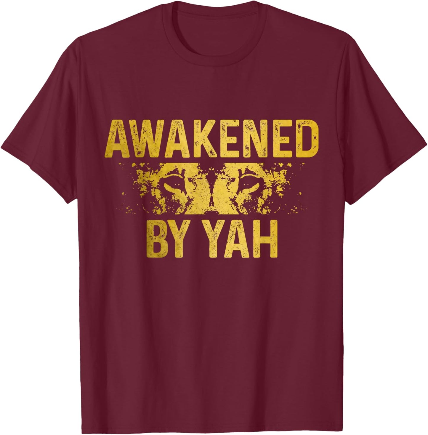 Israelite Hebrew Awakened By Yah Israel Lion Of Judah T-Shirt - T-Shirt | Maroon