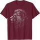lion head black art for lovers of lions King of Animals T-Shirt - T-Shirt | Maroon