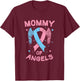 Mommy Of Angels Pregnancy Miscarriage Child Loss Awareness T-Shirt - T-Shirt | Maroon