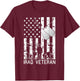 Iraq Veteran American Flag Dog Tag Military Army Soldier T-Shirt - T-Shirt | Maroon