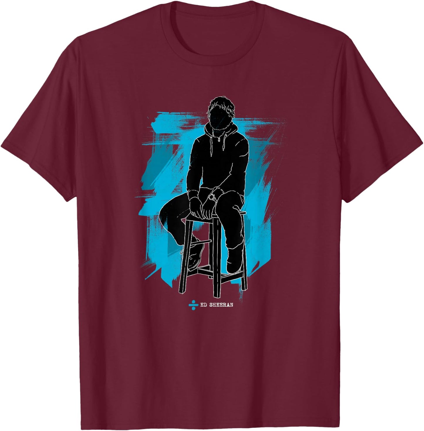 Ed Sheeran Divide Wash Tour T-Shirt - T-Shirt | Maroon