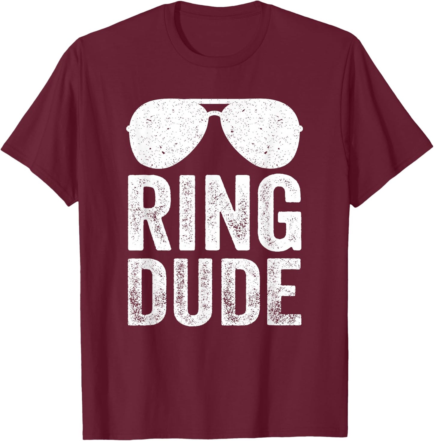Cute Boy's Ring Dude Bearer Funny Wedding T-Shirt - T-Shirt | Maroon