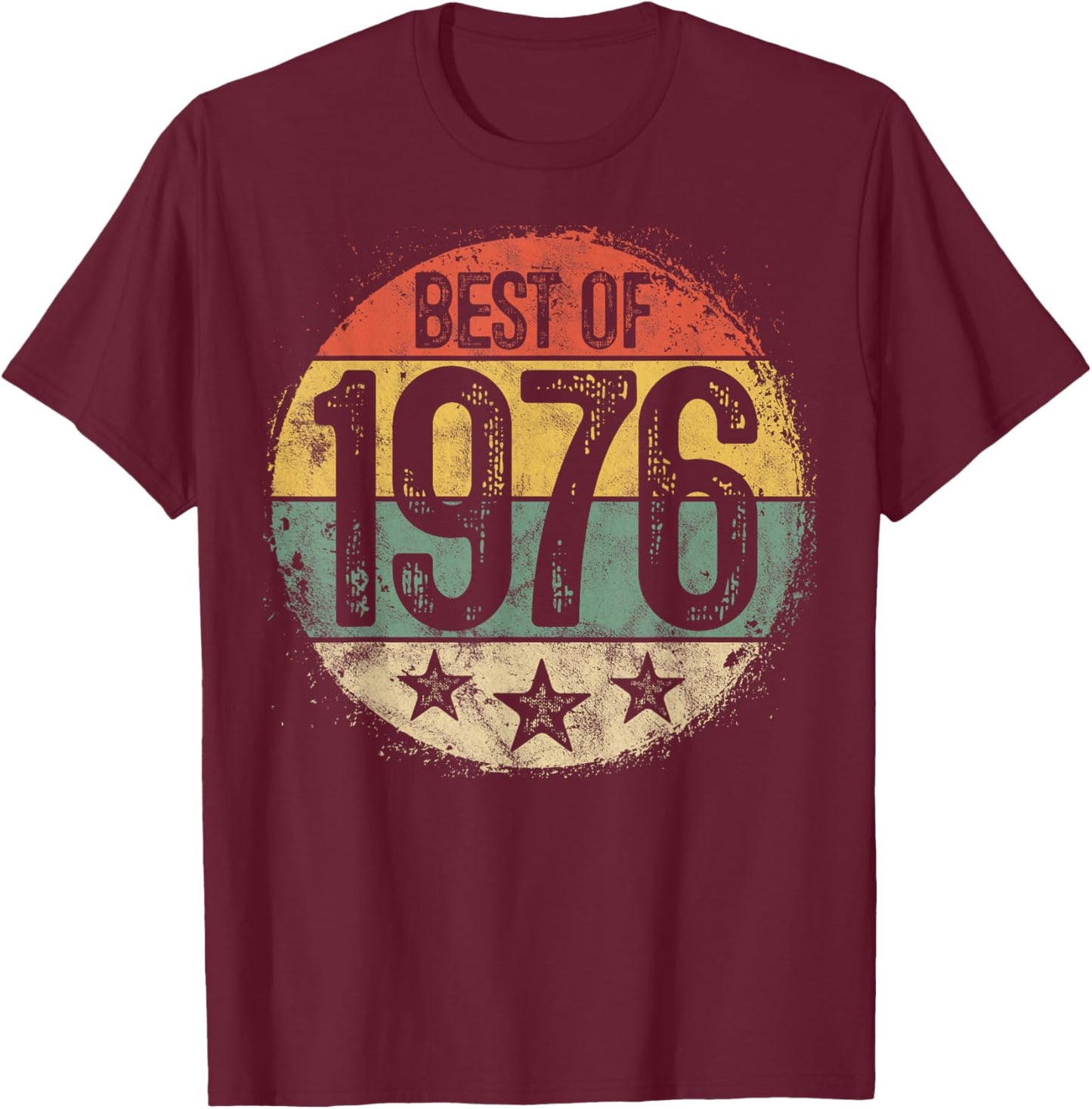 Best of 1976 Sunset 50th Birthday Gift Men Women 50 Year Old T-Shirt - T-Shirt | Maroon