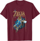 Zelda Breath Of The Wild Link Arch Shot Logo Graphic T-Shirt - T-Shirt | Maroon