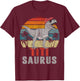 Titisaurus T Rex Dinosaur Titi Saurus Family Matching T-Shirt - T-Shirt | Maroon