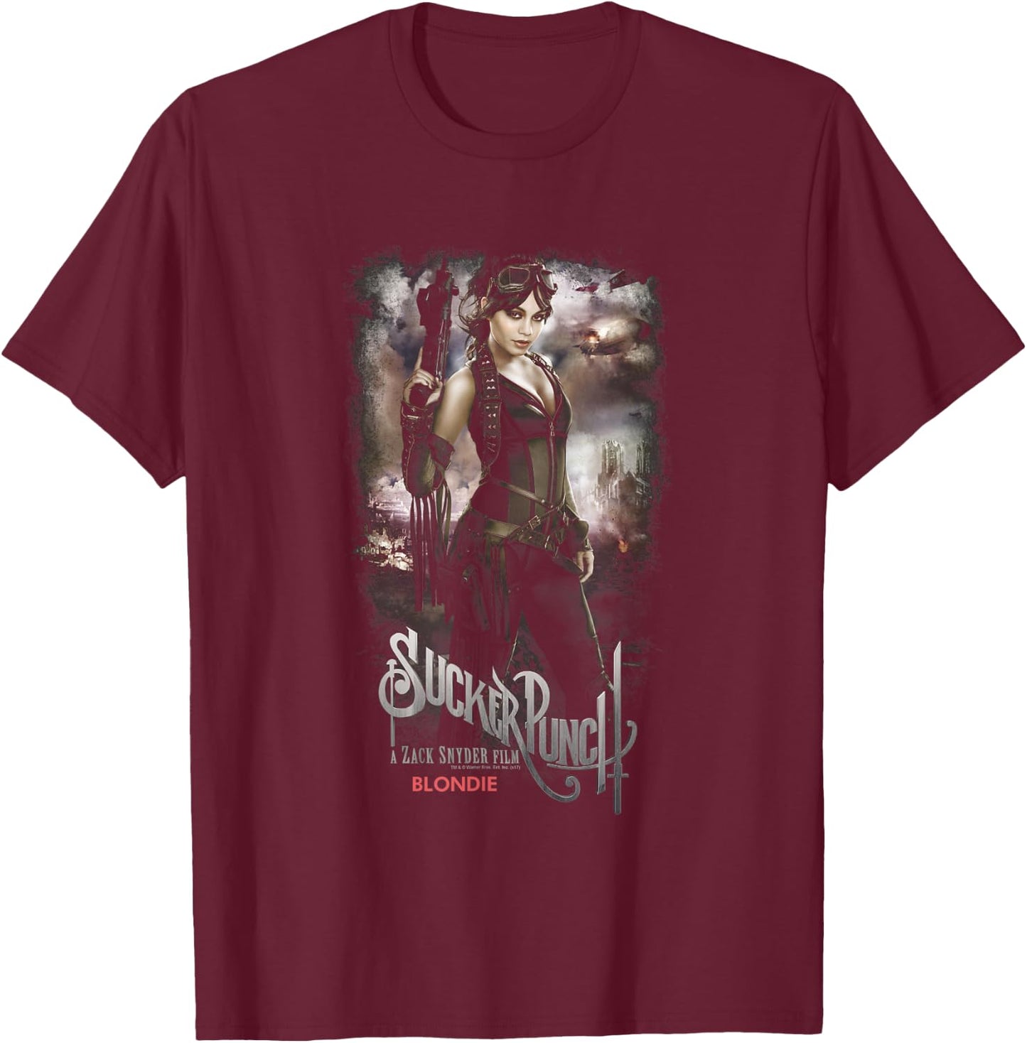 Sucker Punch Blondie Poster T-Shirt - T-Shirt | Maroon
