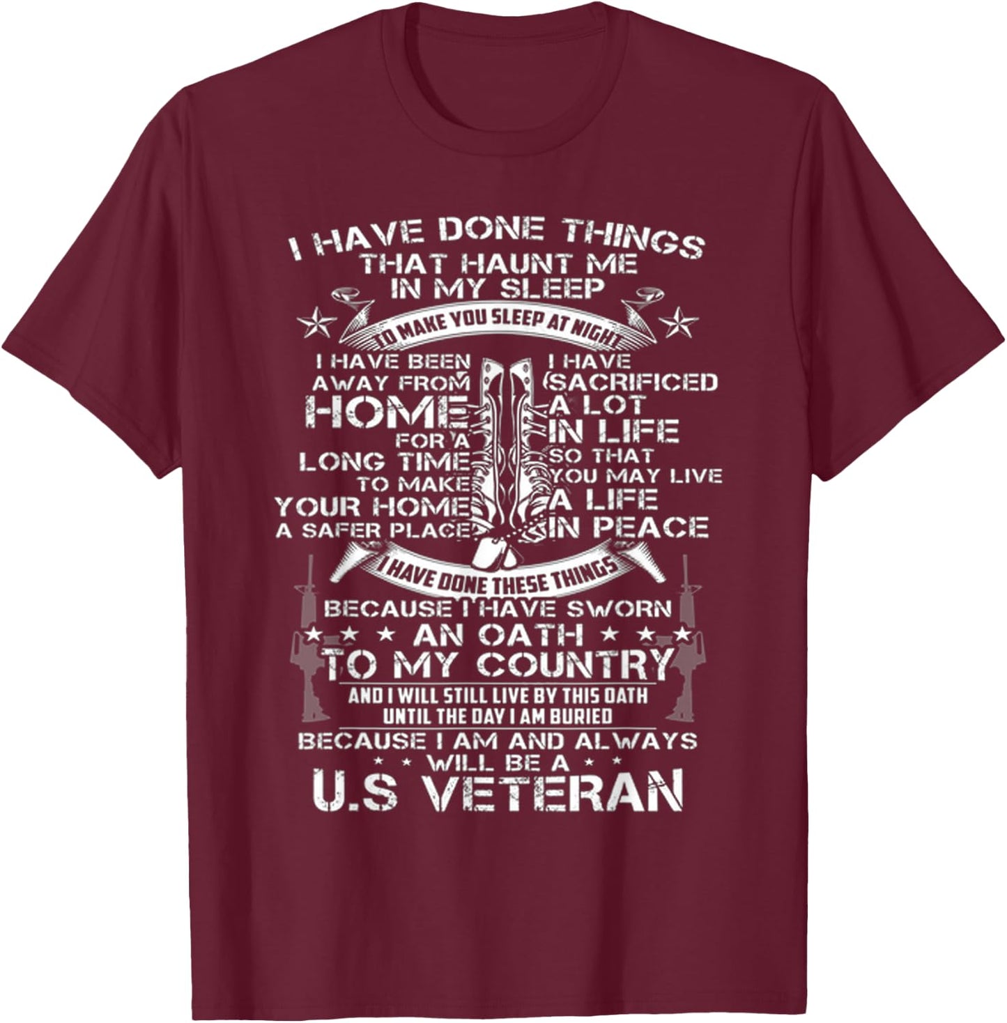 I have done things that haunt me in my sleep T-Shirt - T-Shirt | Maroon