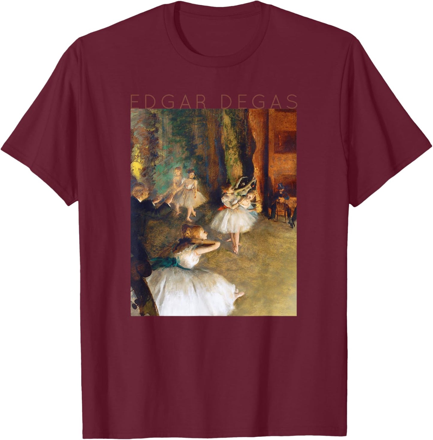 Edgar Degas Dancers #2 for Artists and Ballerinas T-Shirt - T-Shirt | Maroon
