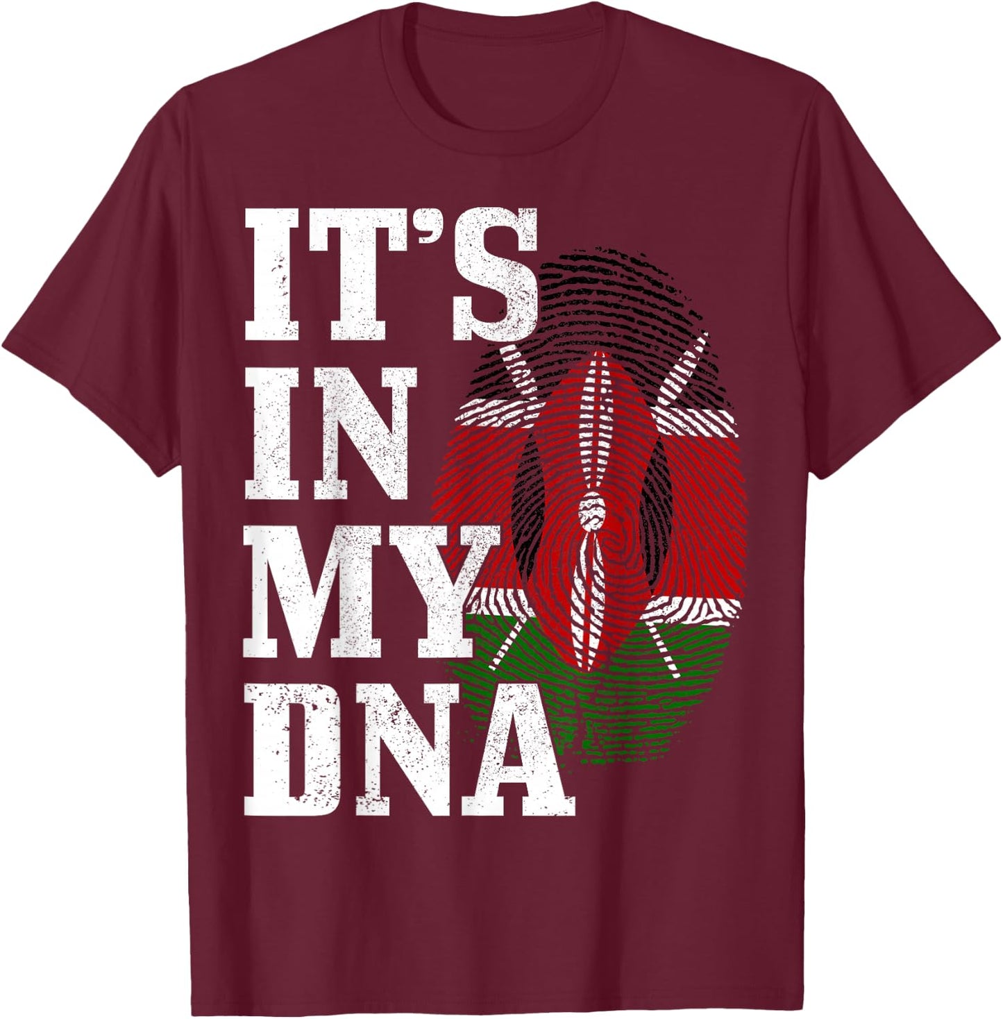Kenya It's In My DNA Kenyan Flag Pride Roots African T-Shirt - T-Shirt | Maroon
