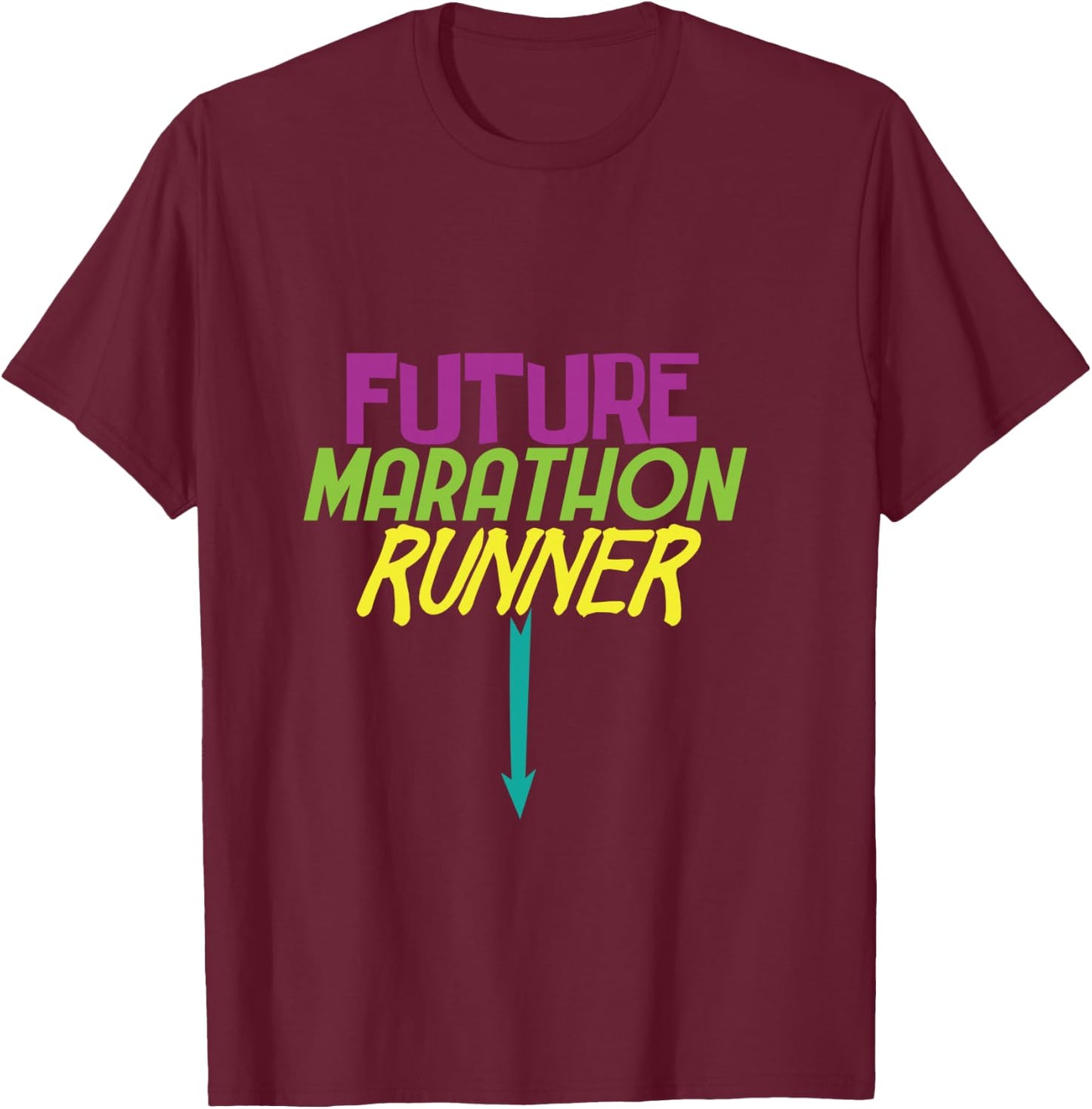 Pregnancy Gift Future Marathon Runner Baby Shower T-Shirt - T-Shirt | Maroon