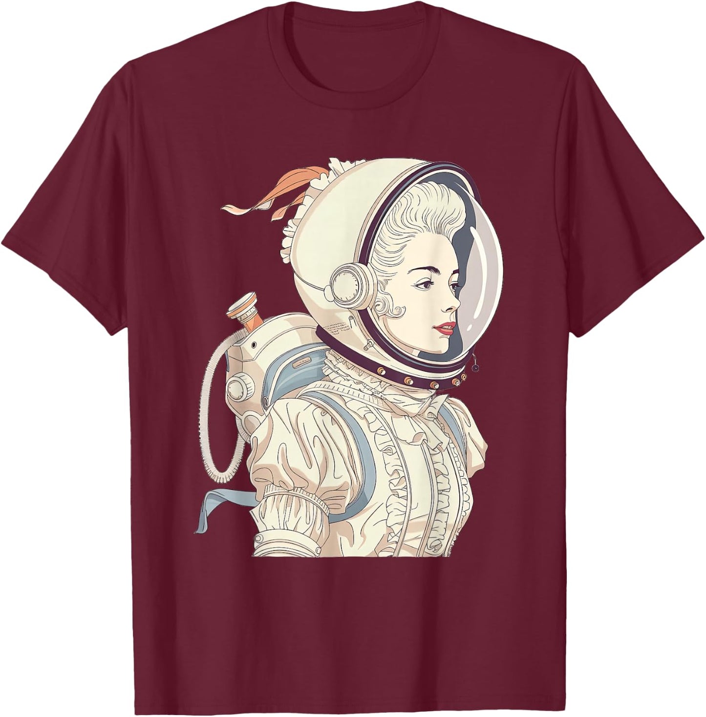 Marie Antoinette As An Astronaut T-Shirt - T-Shirt | Maroon