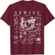 Sewing Machine Quilting Quilter Crafter Vintage Patent Print T-Shirt - T-Shirt | Maroon