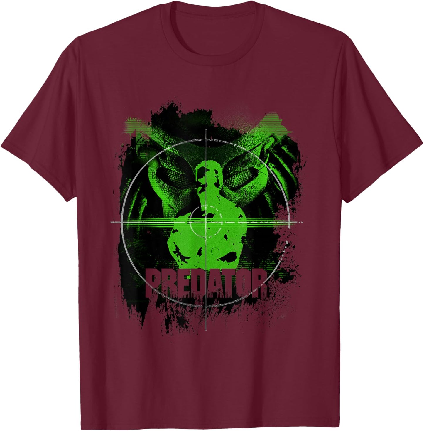 Predator Sniper Scope Dutch 80s T-Shirt - T-Shirt | Maroon
