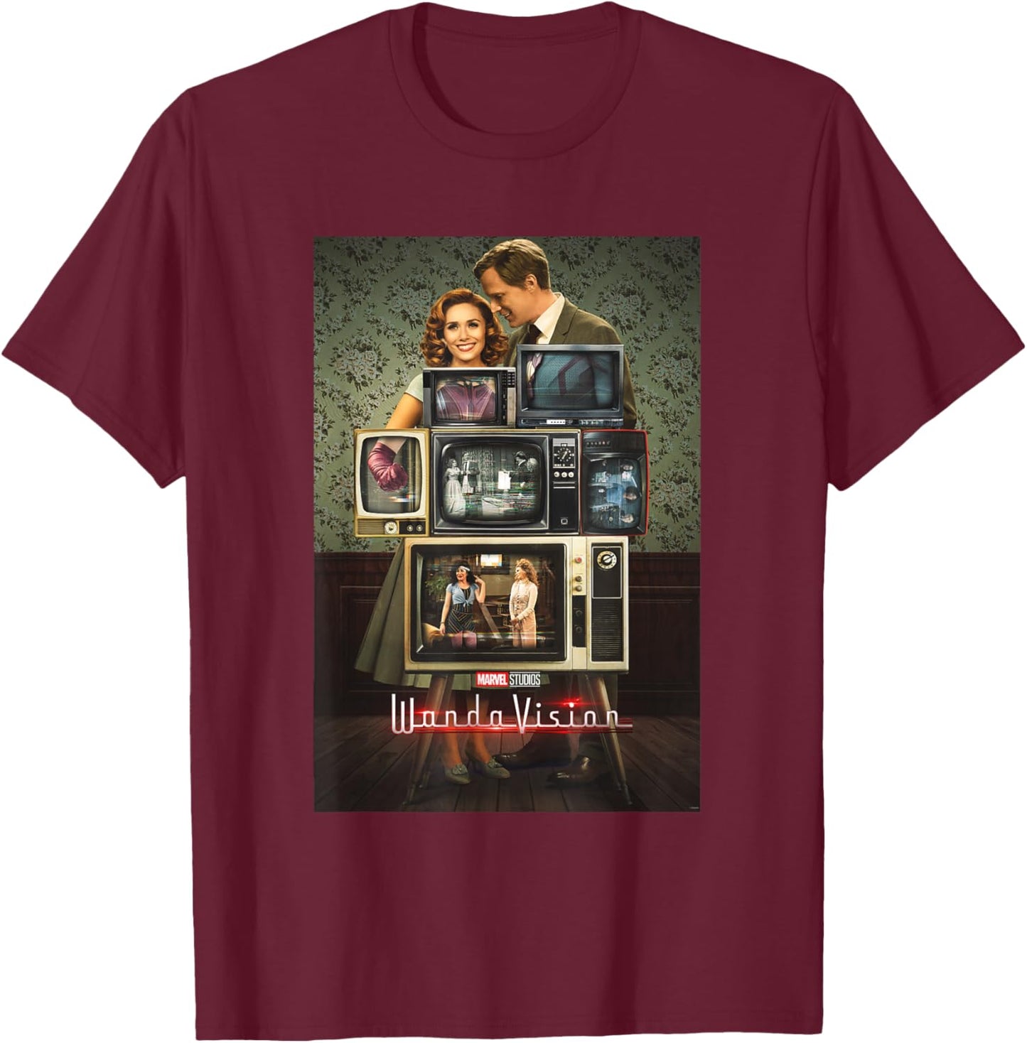 Marvel WandaVision Through The Years Poster T-Shirt - T-Shirt | Maroon