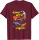Thin Lizzy - Night Life Extended T-Shirt - T-Shirt | Maroon