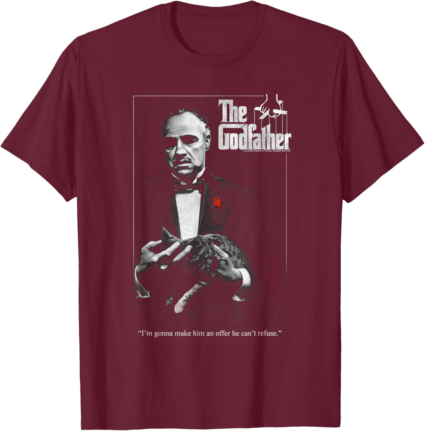 The Godfather Poster T-Shirt - T-Shirt | Maroon
