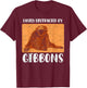 Gibbon Ape Monkey Funny T-Shirt - T-Shirt | Maroon