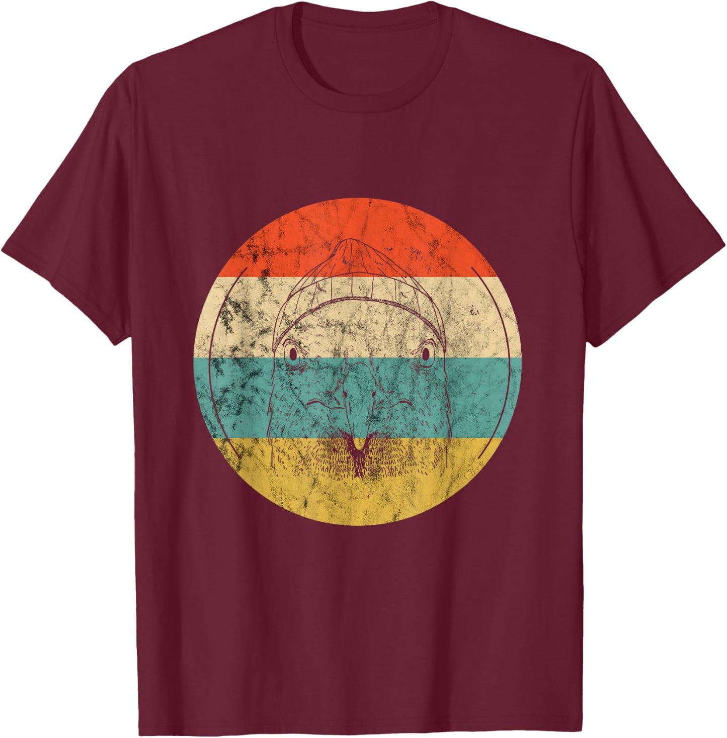 Seagull Retro Vintage Sailor Gull Seagull Lover Beach Bird Men Women Kids T-Shirt - T-Shirt | Maroon